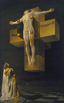 Crucifixion Corpus Hypercubicus Surrealism Oil Paintings